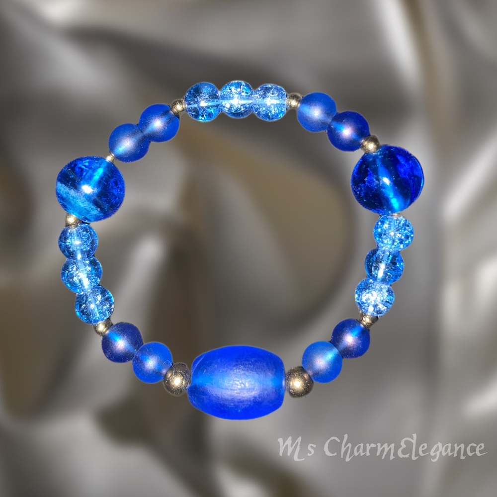 Blue Beaded Bracelet 💙